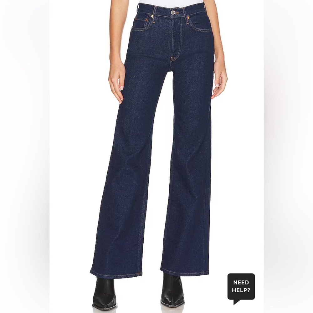 RE/DONE Originals 70's Ultra High Rise Wide Leg in Rigid Like